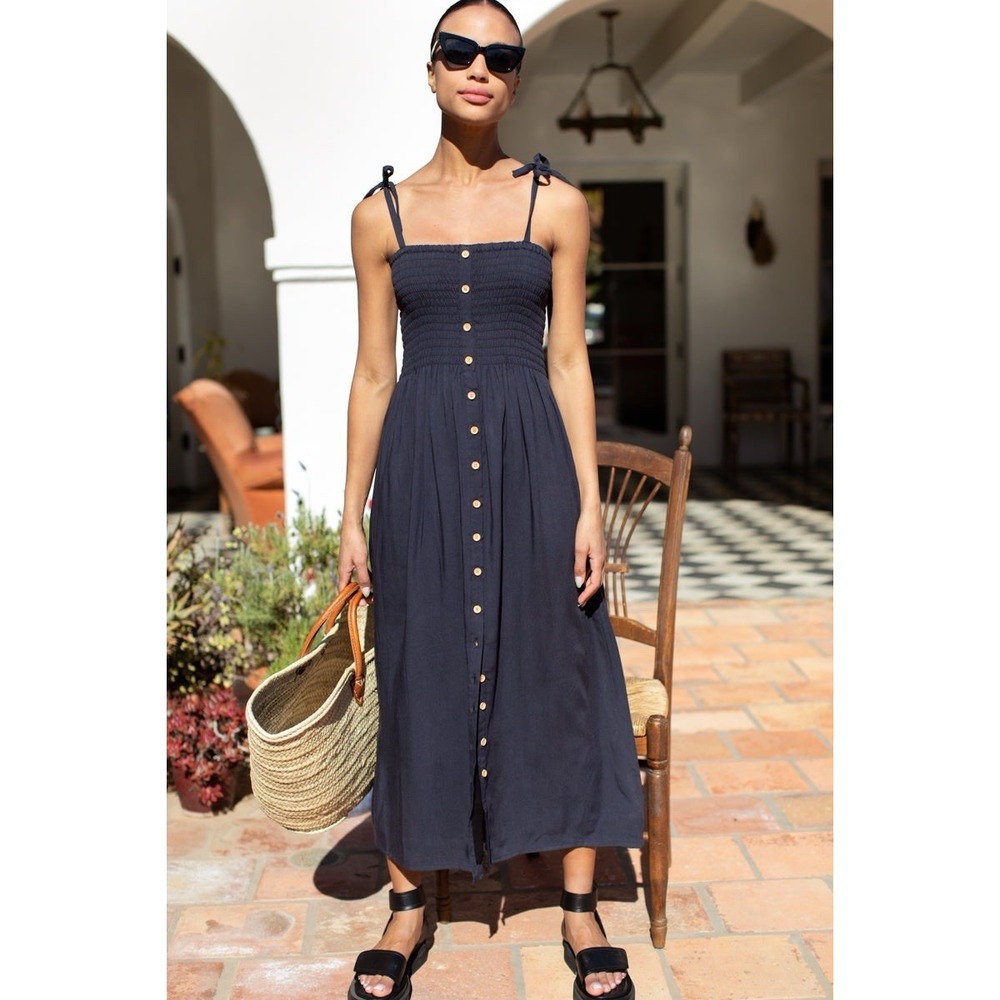 EMERSON FRY India Collection Santiago Sundress in Midnight Sz XS/S $168